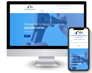 Pinnacle ENT is one of the Medical Websites we've made in the past