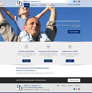 Indianapolis Law Firm Website Design for Dilley & Oakley