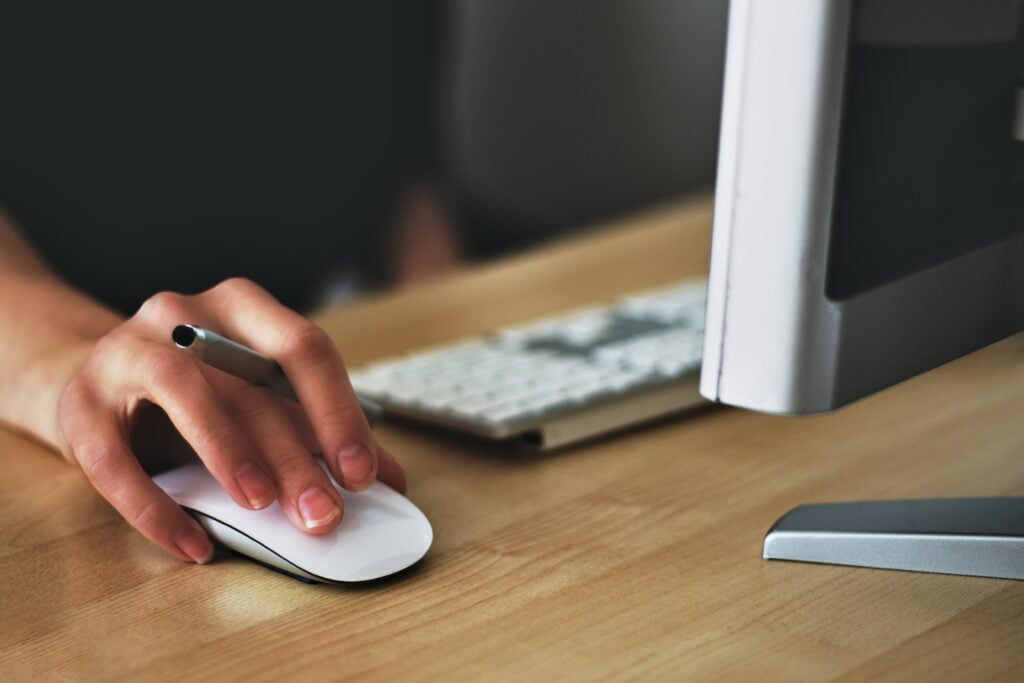 Indianapolis Web Design worker on a computer