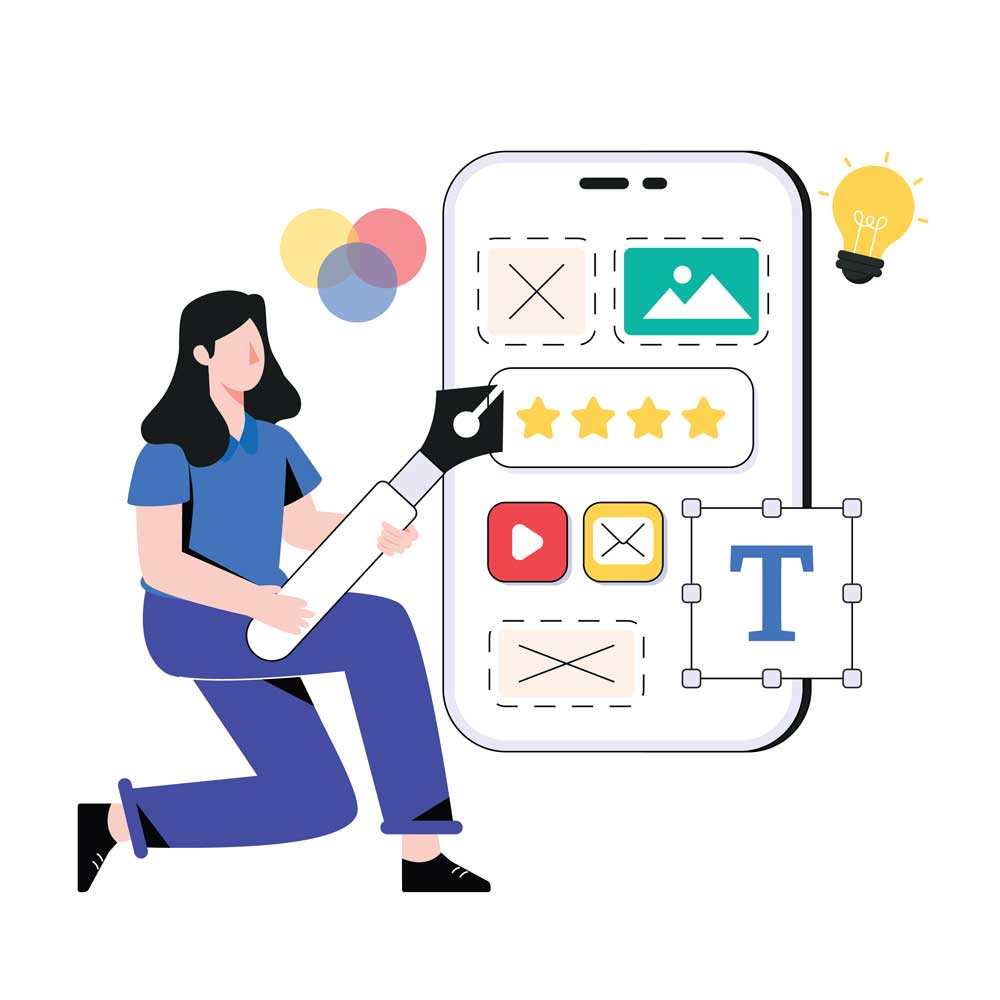 User interface design in mobile site design